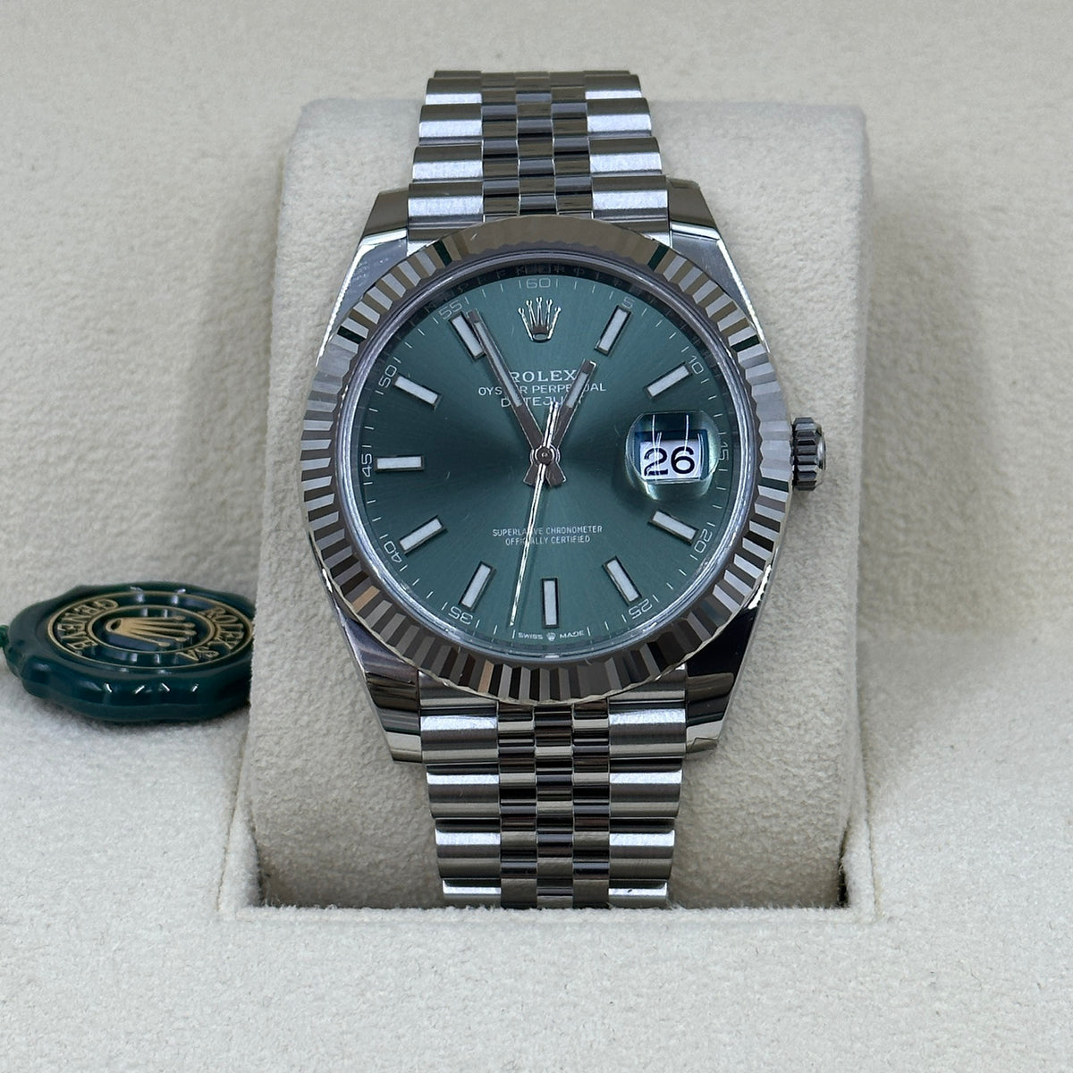 Rolex Datejust 41 126334 Mint Green Index Jubilee 2025