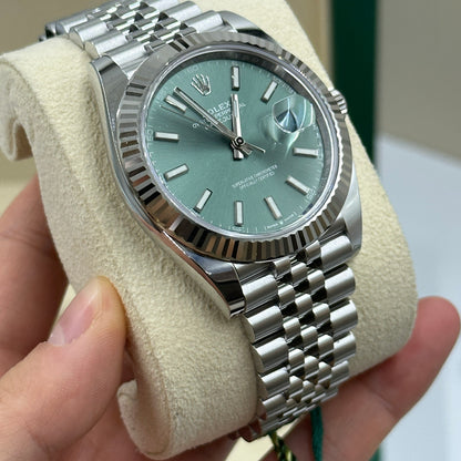 Rolex Datejust 41 126334 Mint Green Index Jubilee 2025