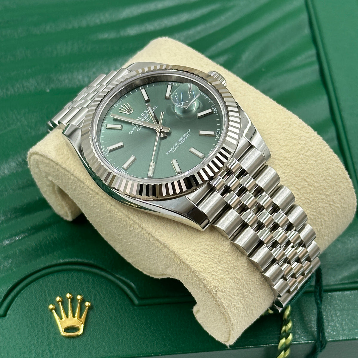 Rolex Datejust 41 126334 Mint Green Index Jubilee 2025