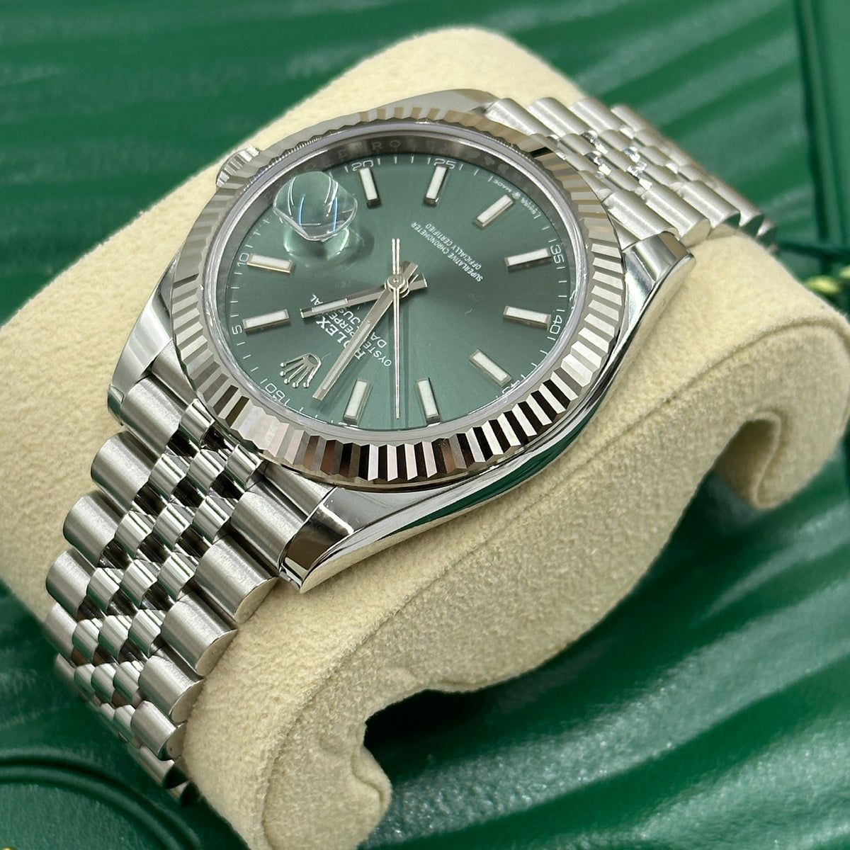 Rolex Datejust 41 126334 Mint Green Index Jubilee 2025
