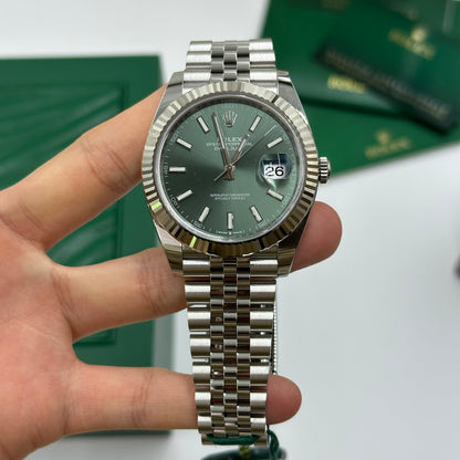 Rolex Datejust 41 126334 Mint Green Index Jubilee 2025