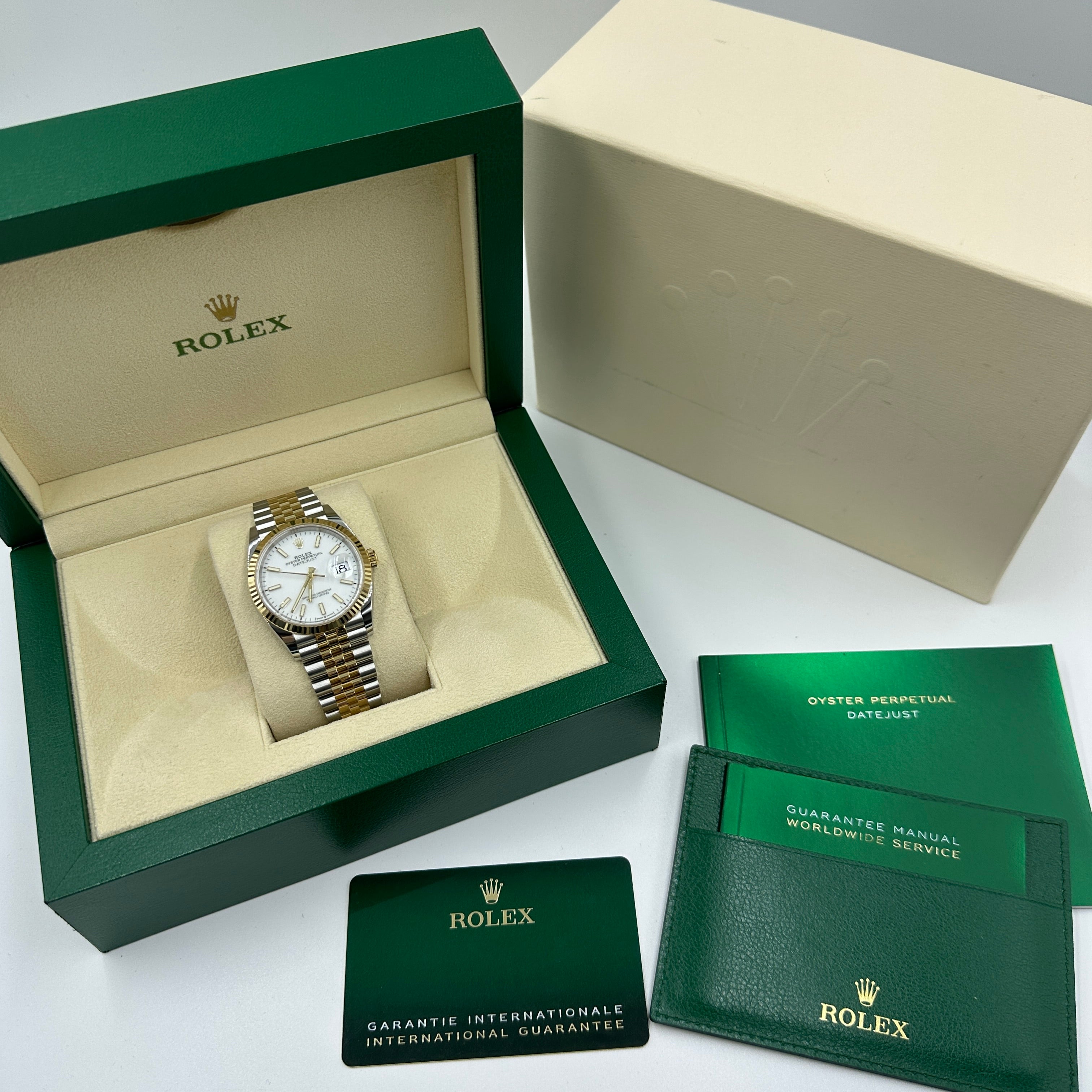 Rolex Datejust 36 126233-0019 White Index Dial Jubilee 2025
