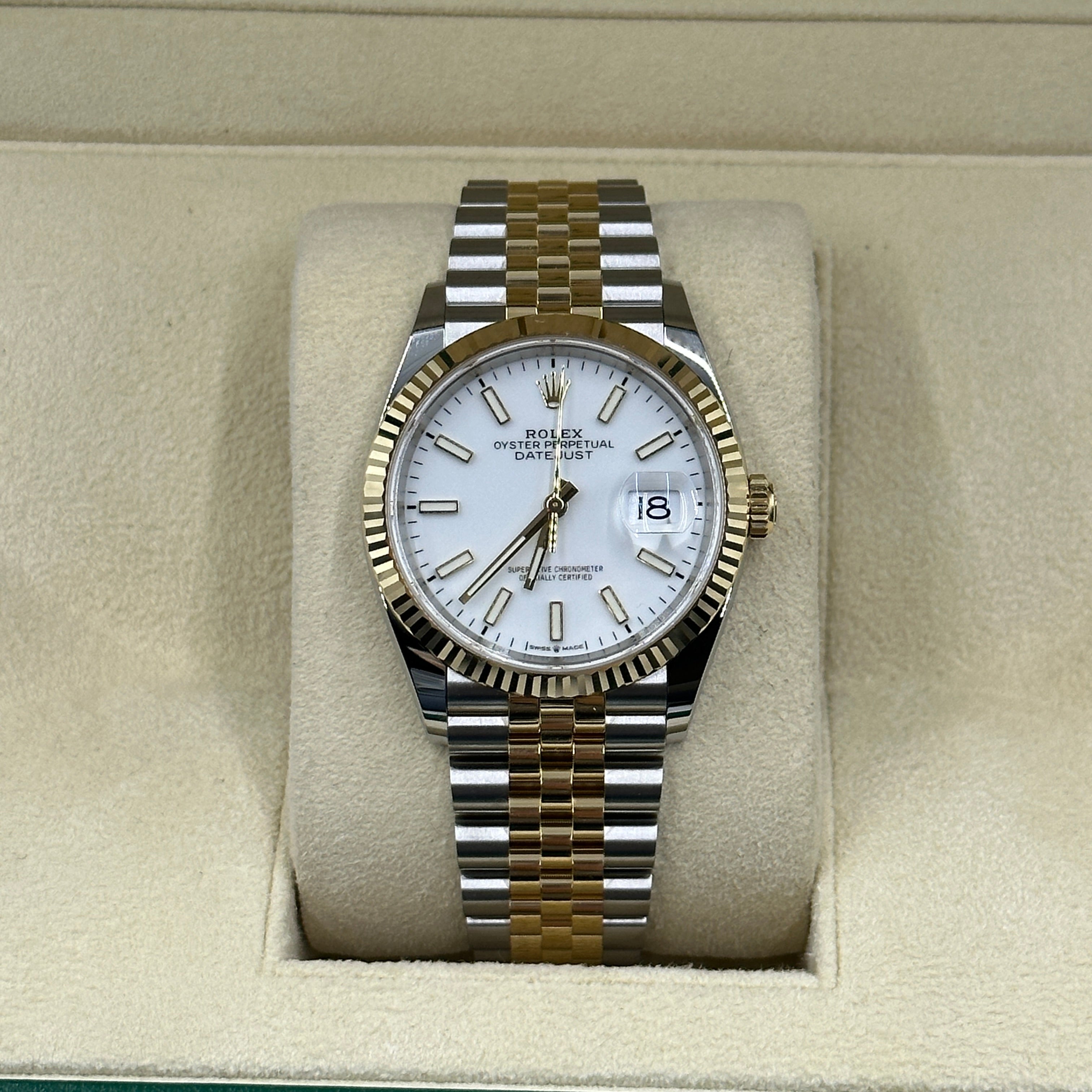 Rolex Datejust 36 126231 Weißes römisches Jubiläum 2025
