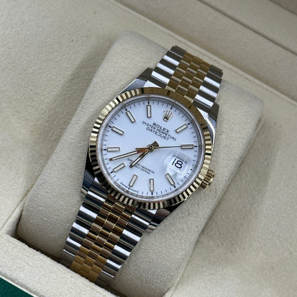 Rolex Datejust 36 126231 Weißes römisches Jubiläum 2025