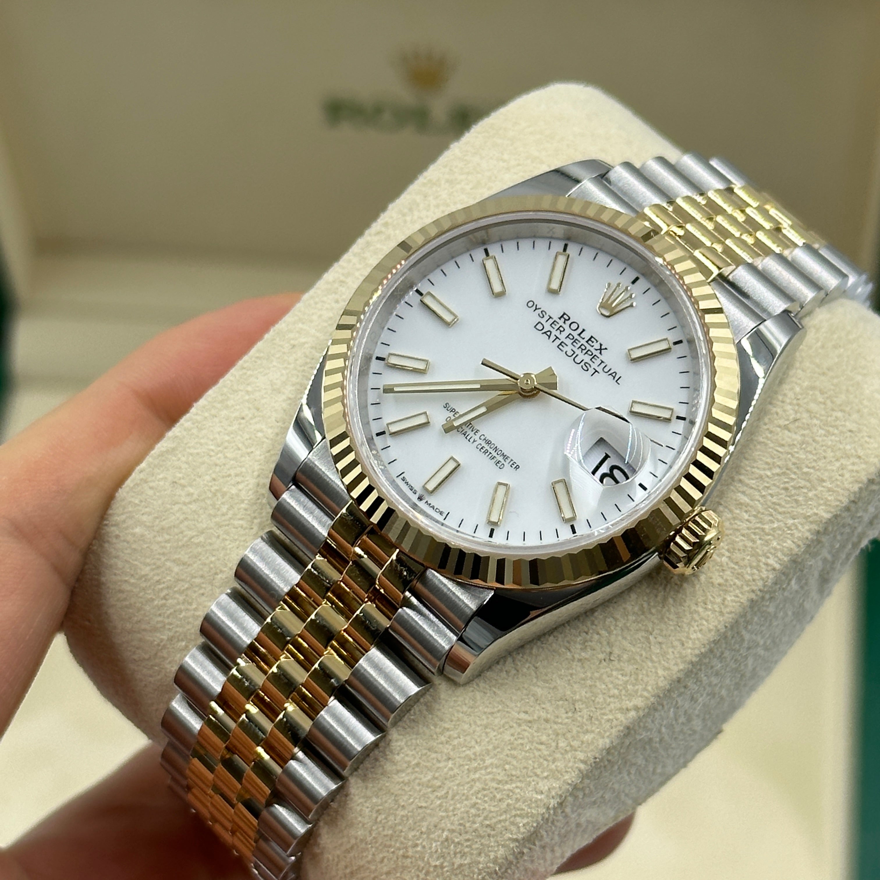 Rolex Datejust 36 126231 Weißes römisches Jubiläum 2025