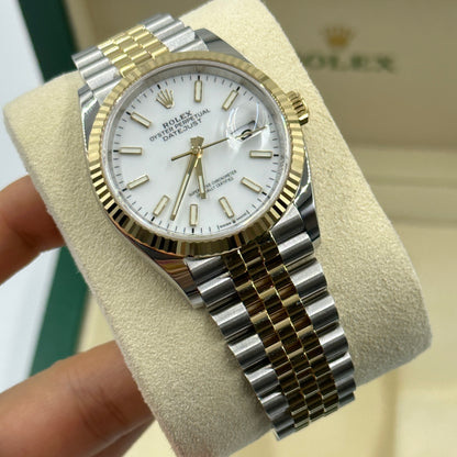 Rolex Datejust 36 126231 Weißes römisches Jubiläum 2025