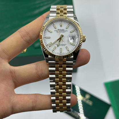 Rolex Datejust 36 126231 Weißes römisches Jubiläum 2025
