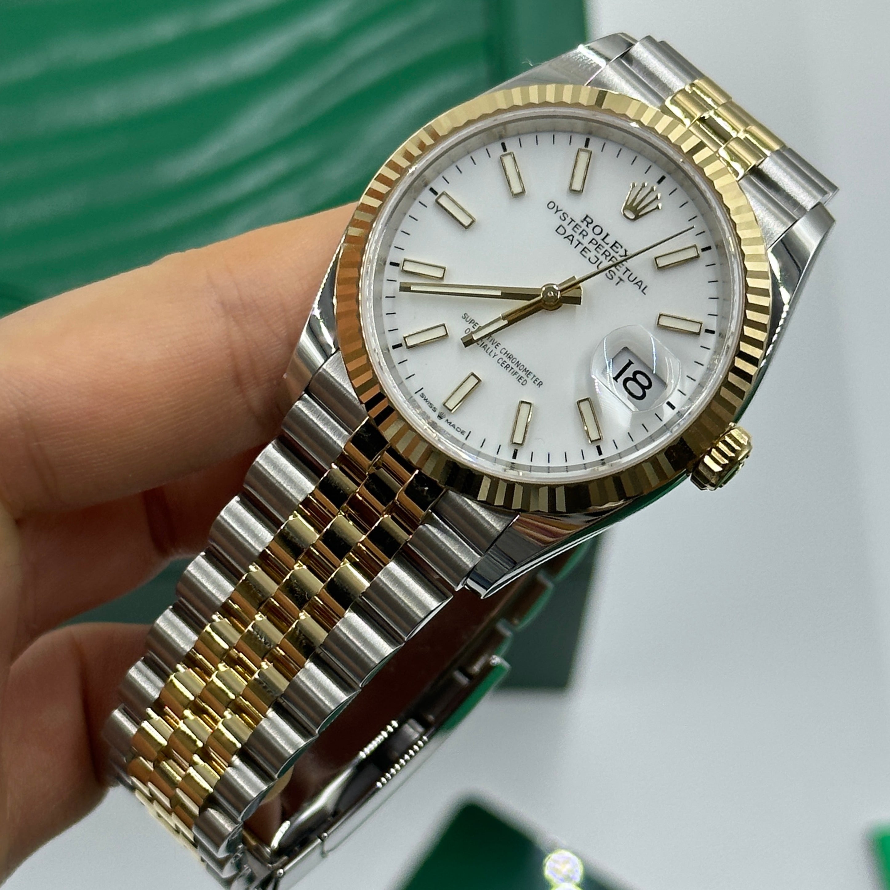 Rolex Datejust 36 126231 Weißes römisches Jubiläum 2025