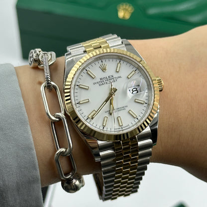 Rolex Datejust 36 126231 Weißes römisches Jubiläum 2025