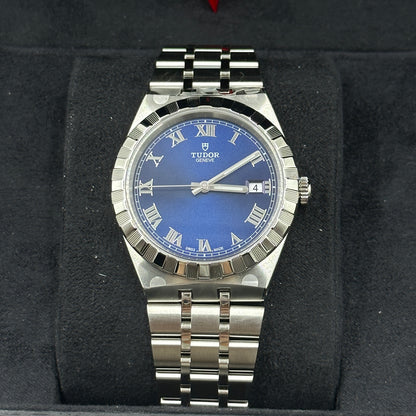 Tudor Royal Blue Roman Steel M28500-0005