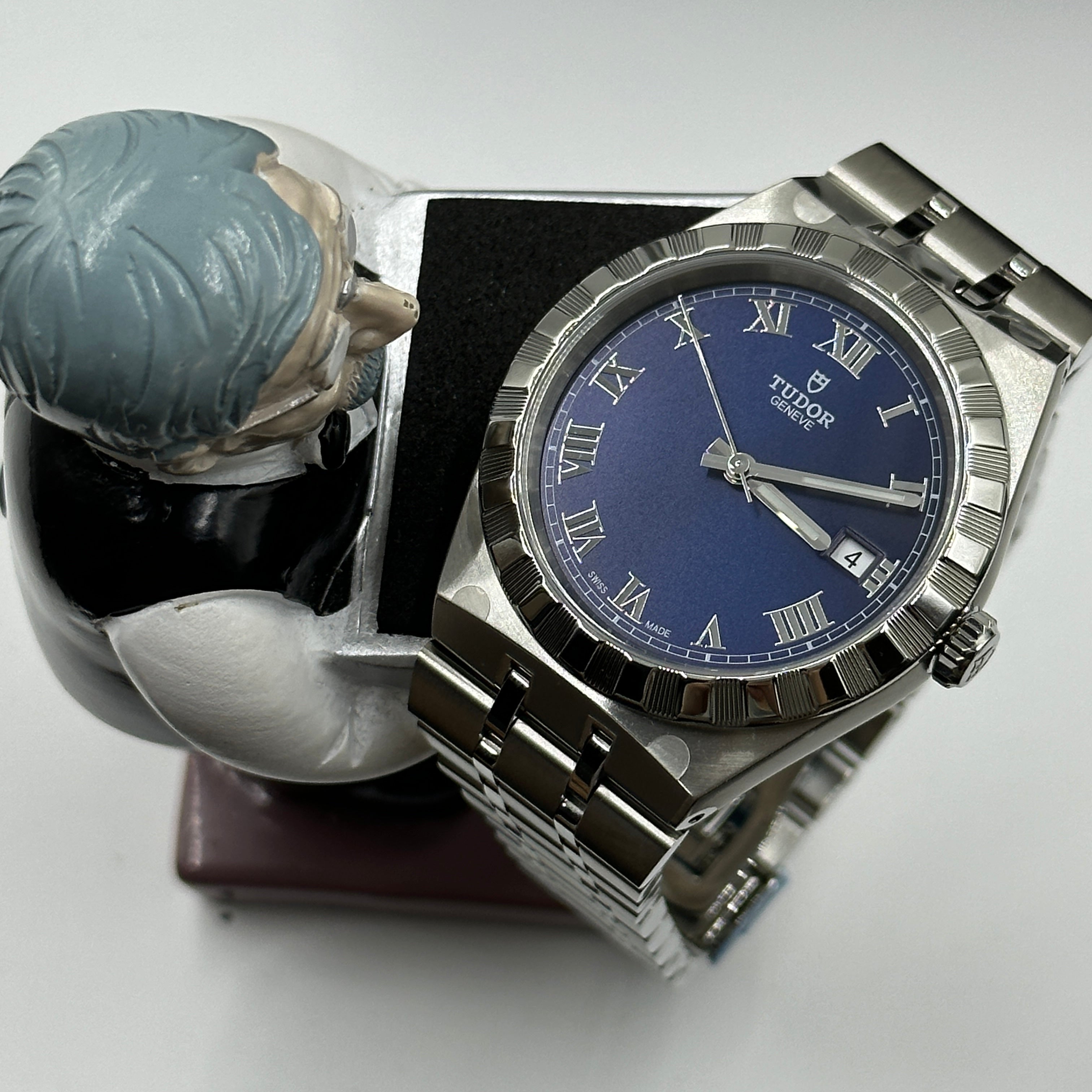 Tudor Royal Blue Roman Steel M28500-0005