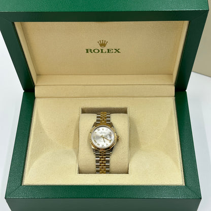 Rolex Lady-Datejust 28  279173 SILVER ROMAN JUB