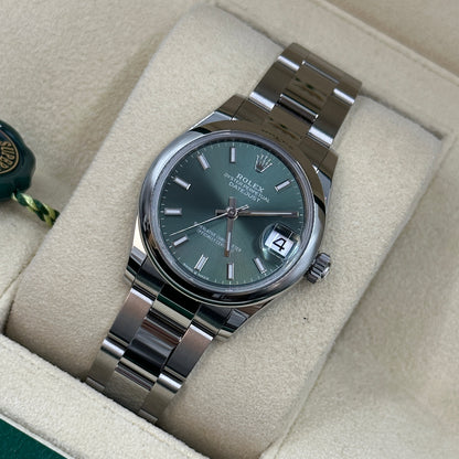 Rolex Datejust 31 278240 GREEN INDEX OYS