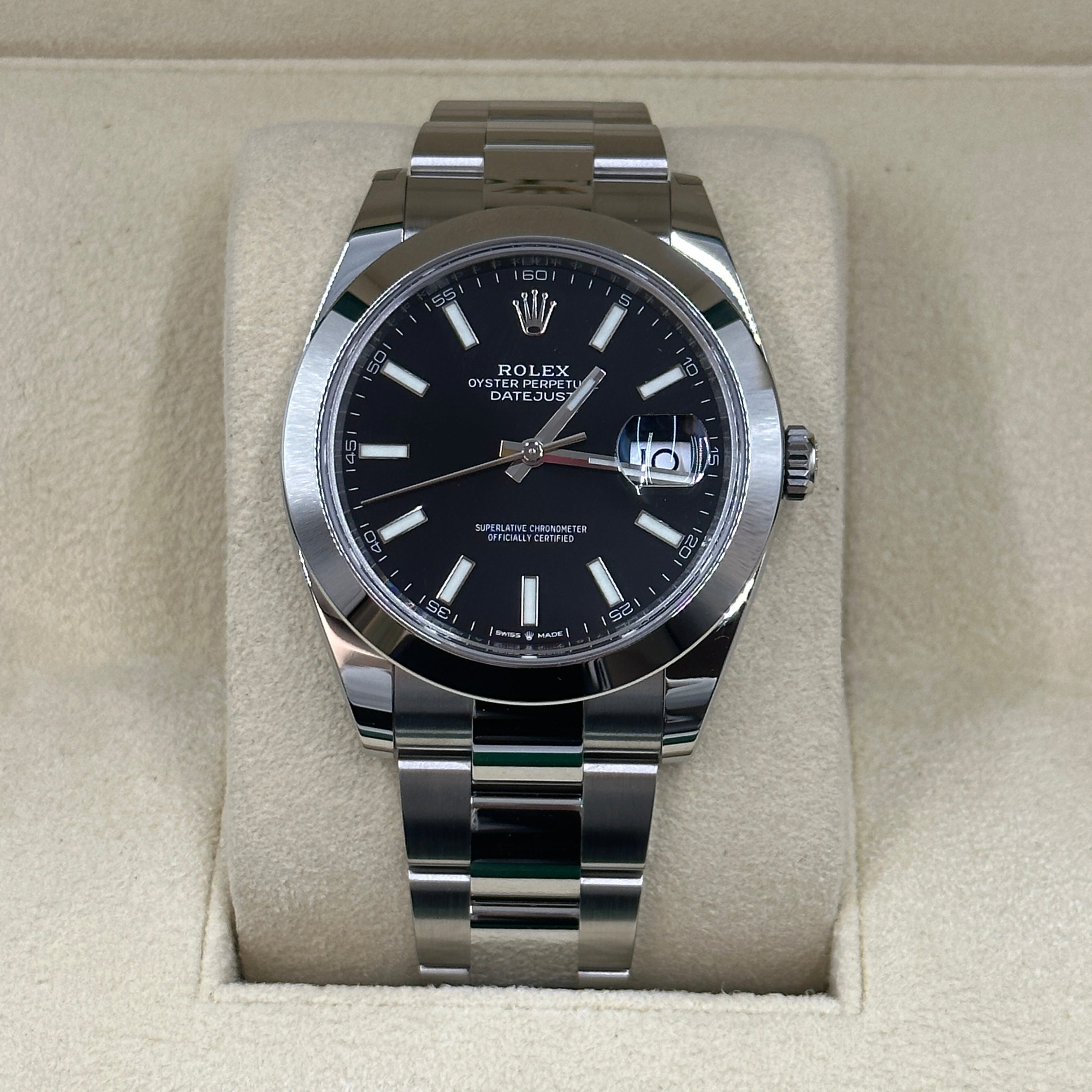 Rolex Datejust 41 126300 Schwarzer Index Oyster 2025