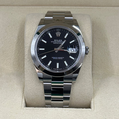 Rolex Datejust 41 126300 Schwarzer Index Oyster 2025