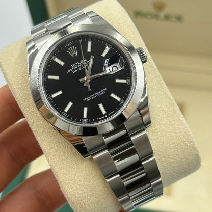 Rolex Datejust 41 126300 Schwarzer Index Oyster 2025