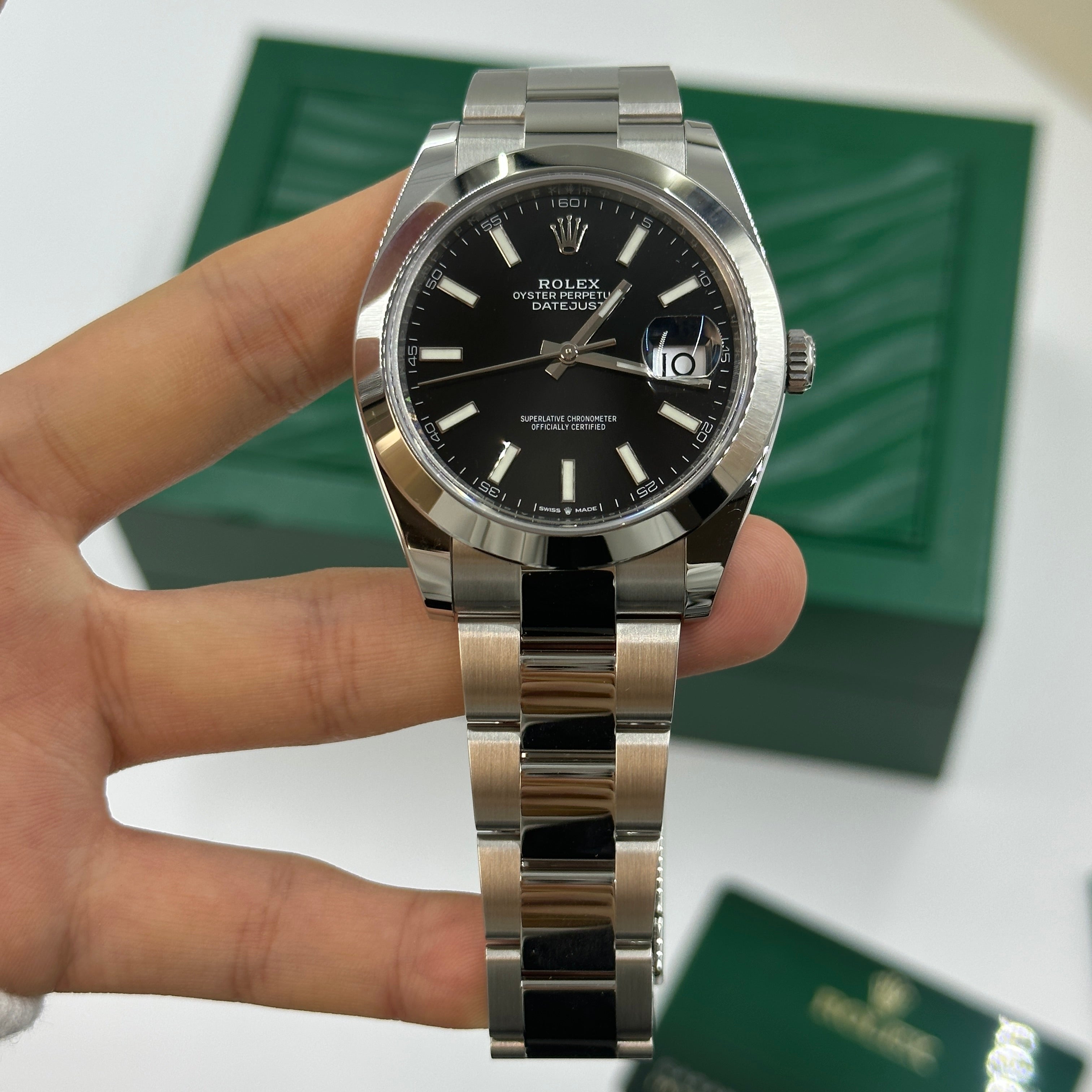 Rolex Datejust 41 126300 Schwarzer Index Oyster 2025