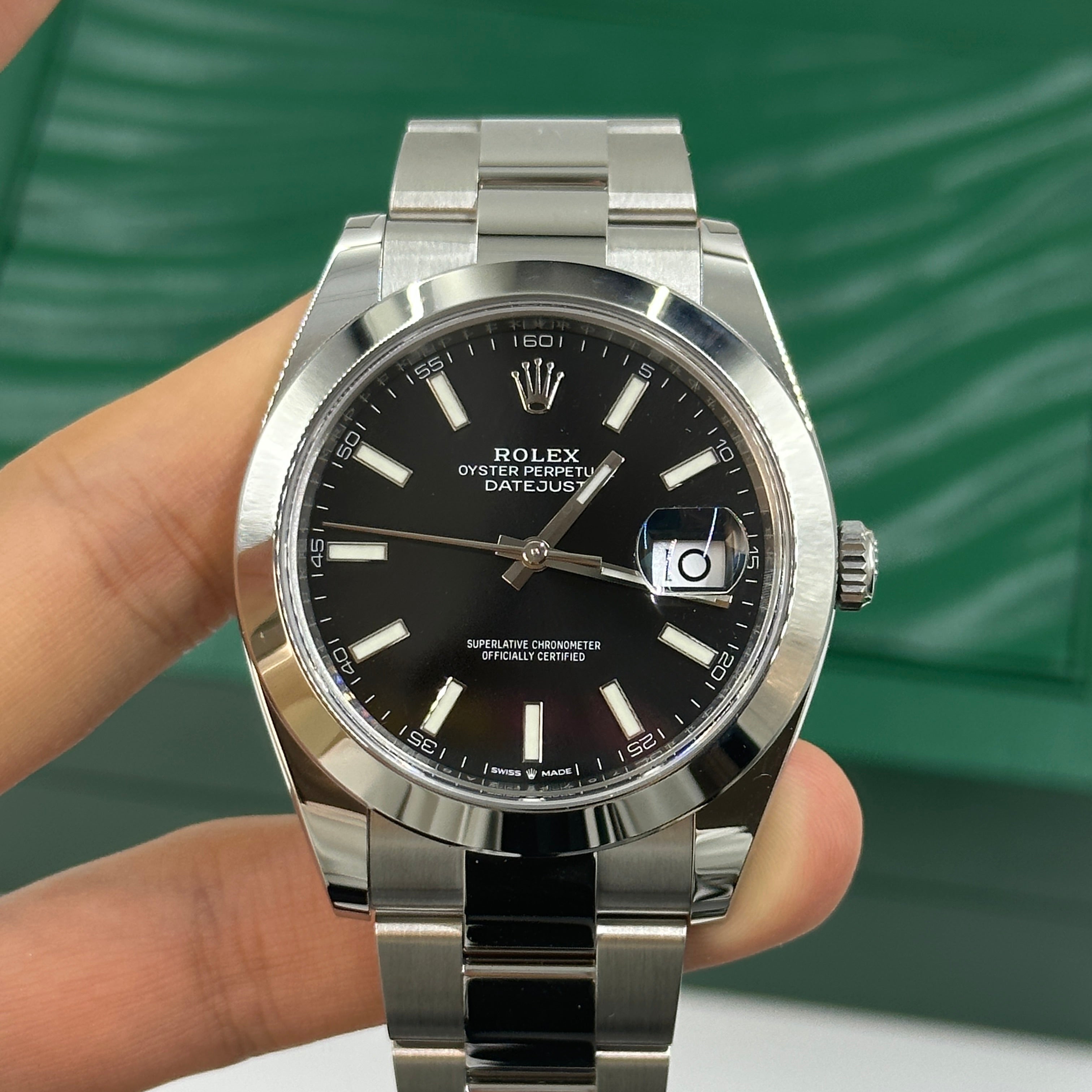 Rolex Datejust 41 126300 Schwarzer Index Oyster 2025