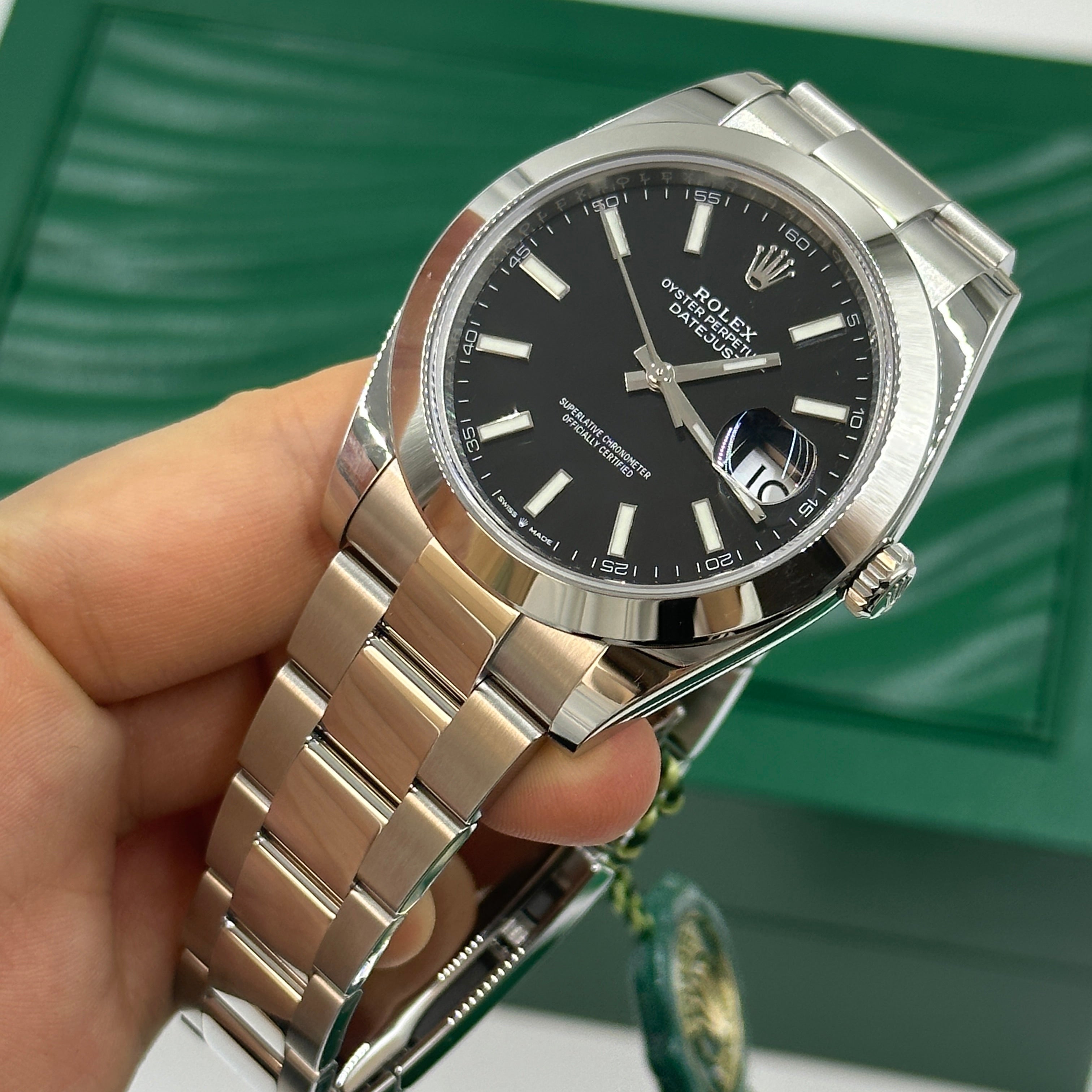 Rolex Datejust 41 126300 Schwarzer Index Oyster 2025