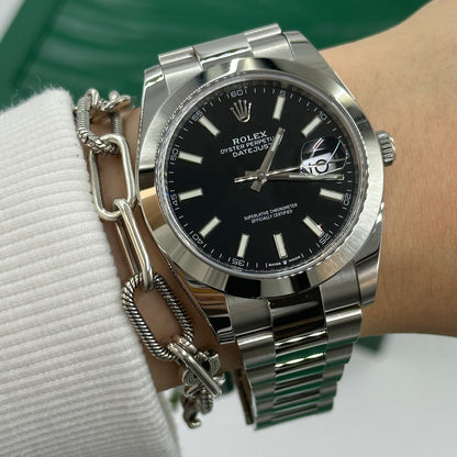 Rolex Datejust 41 126300 Schwarzer Index Oyster 2025
