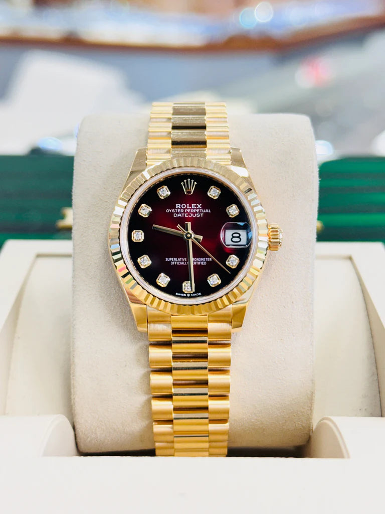 Rolex Datejust 31 278278G Red Ombre President Set with Diamonds 2025