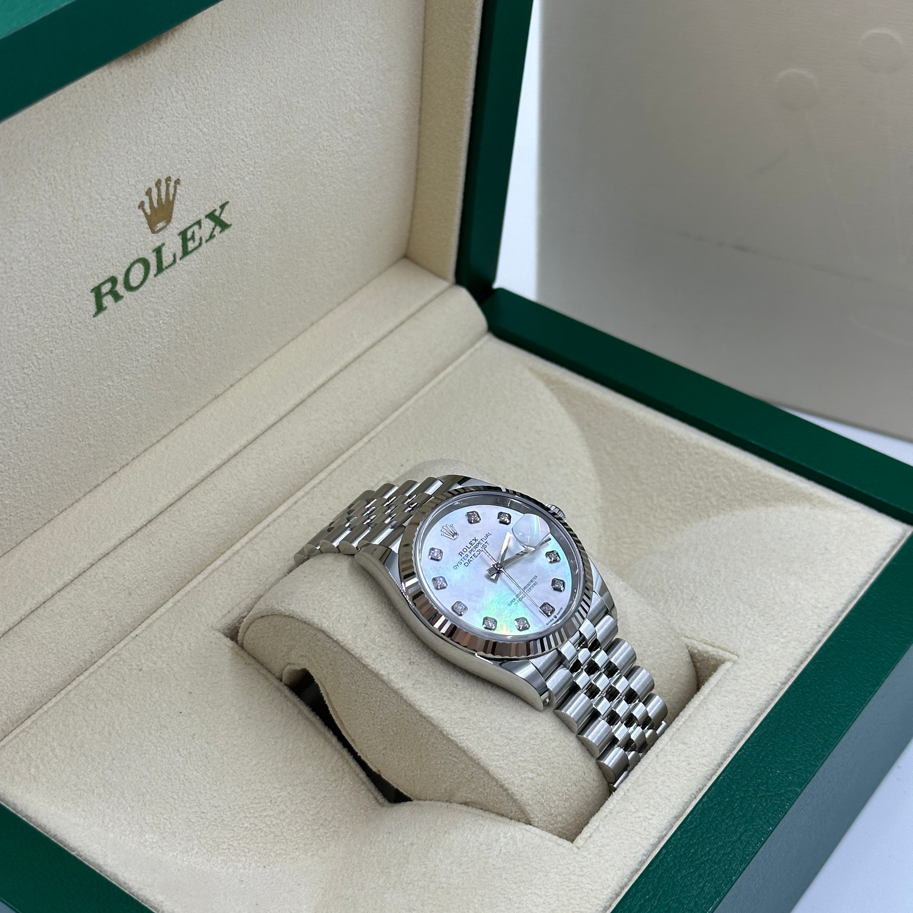 Rolex Datejust 36 126234Ng Weißes Jubiläum 2025