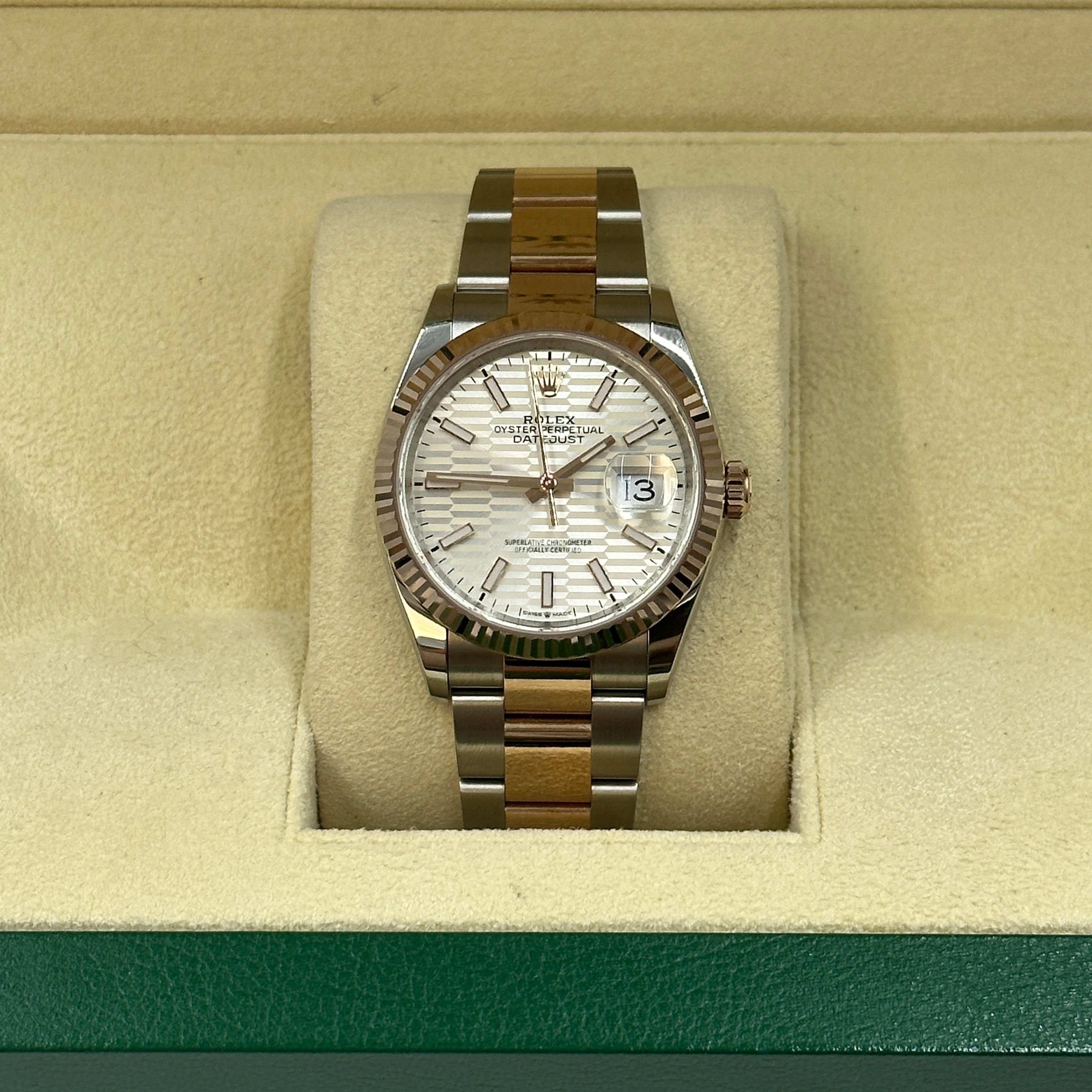 Rolex Datejust 36 126231 Silber Index geriffelte Oyster 2024
