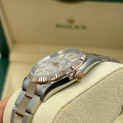 Rolex Datejust 36 126231 Silber Index geriffelte Oyster 2024