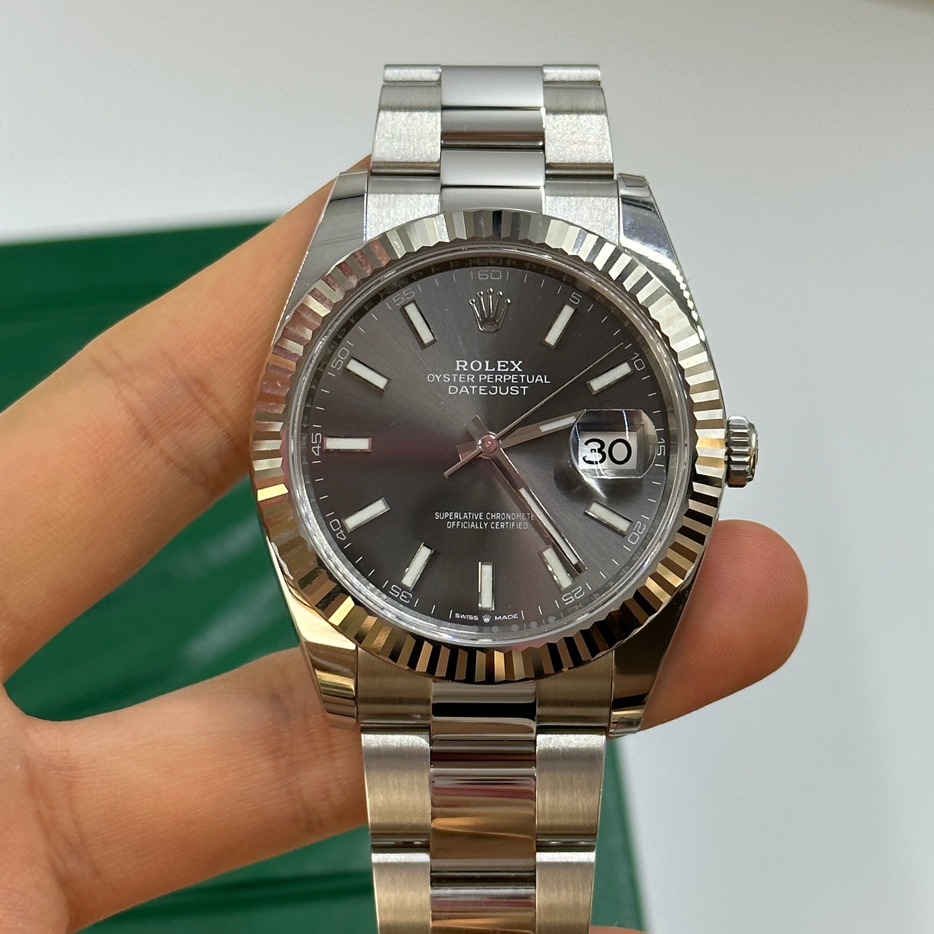 Rolex Datejust 41 126334 Grau Index Oyster 2025