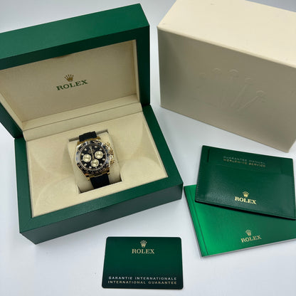 Rolex Cosmograph Daytona 126518 Leuchtend schwarz und golden mit Diamanten besetzt