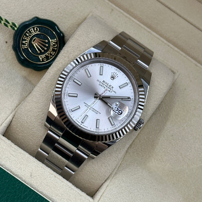 Rolex Datejust 41 126334 Silber Index Jubilee 2025