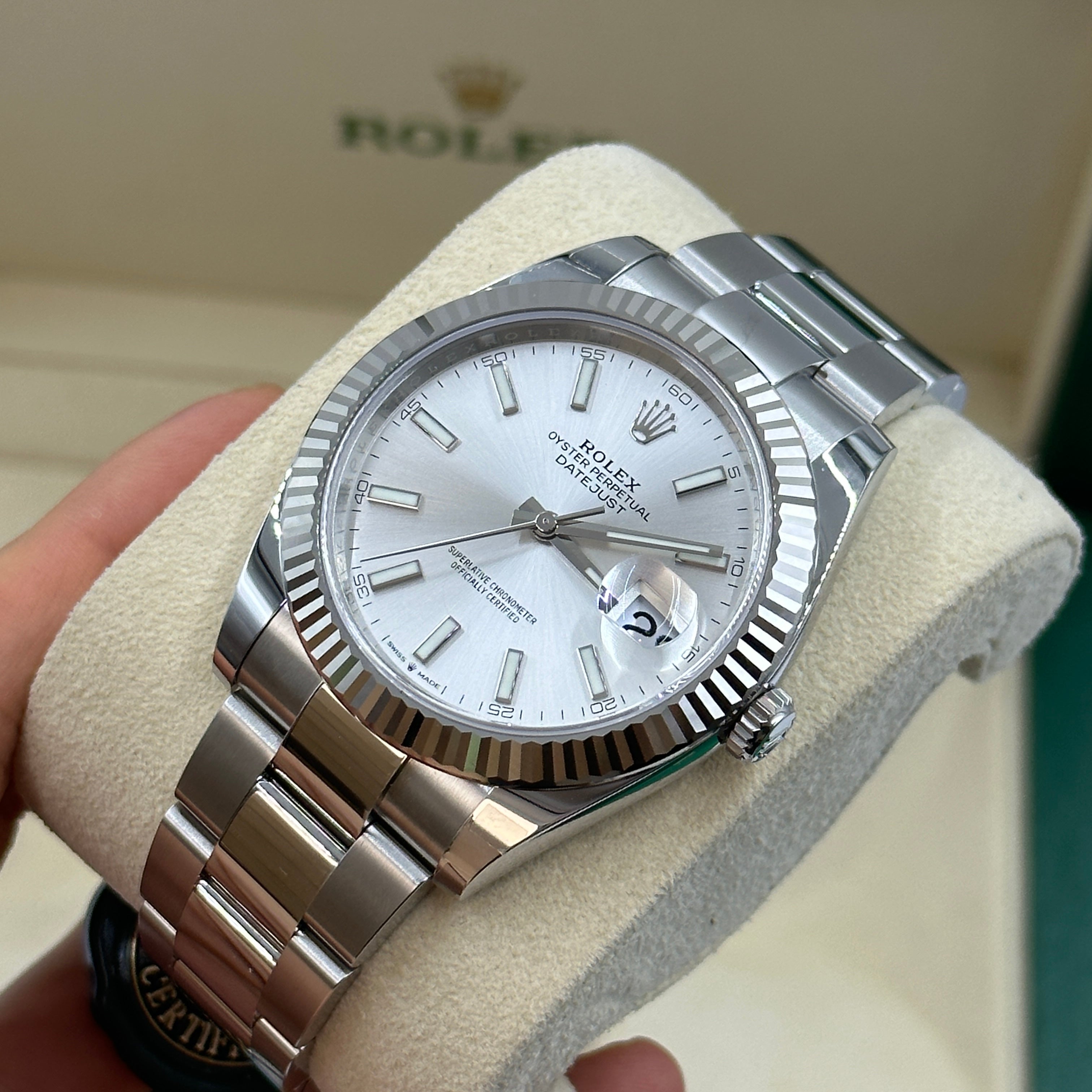 Rolex Datejust 41 126334 Silber Index Jubilee 2025