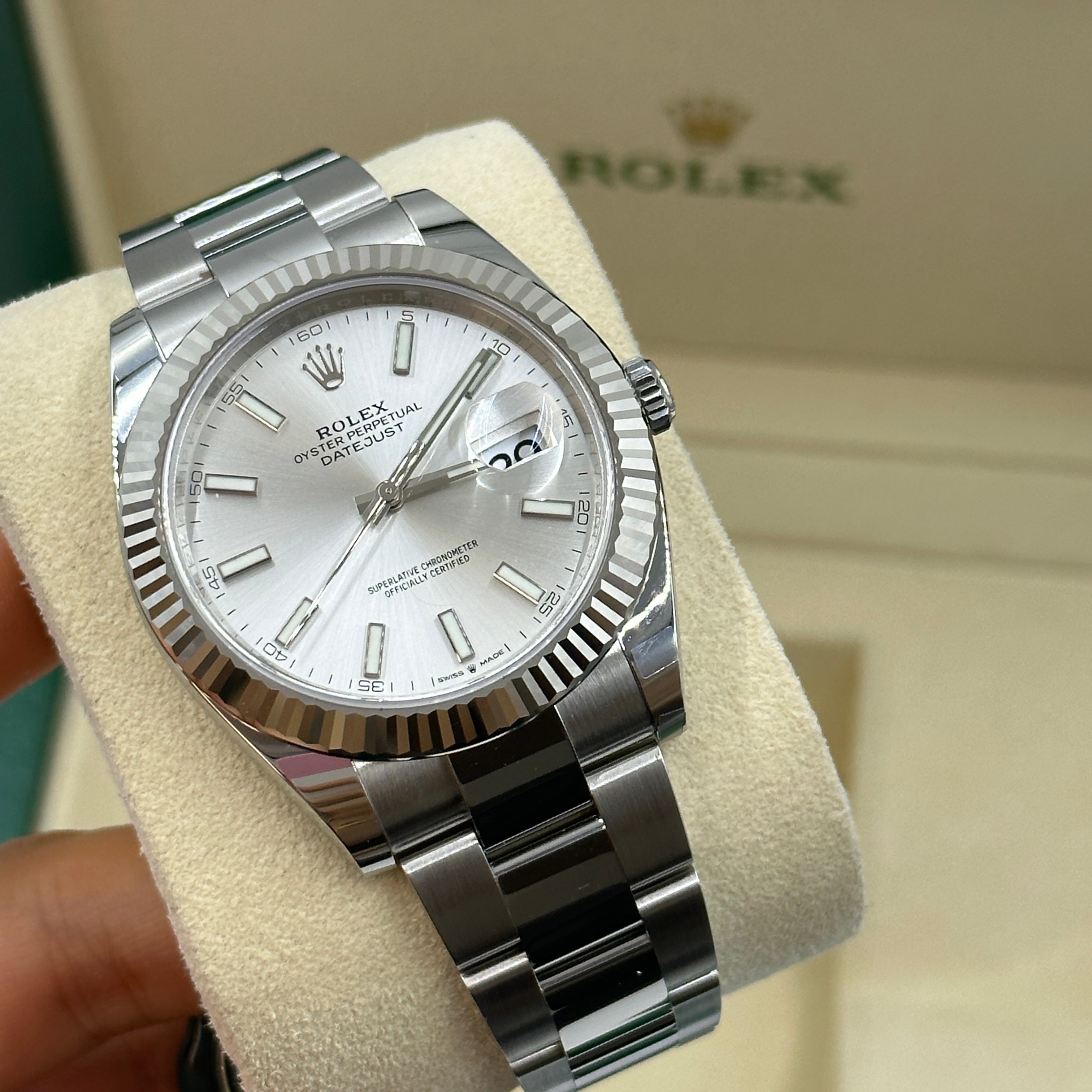 Rolex Datejust 41 126334 Silber Index Jubilee 2025