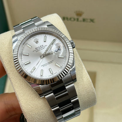 Rolex Datejust 41 126334 Silber Index Jubilee 2025