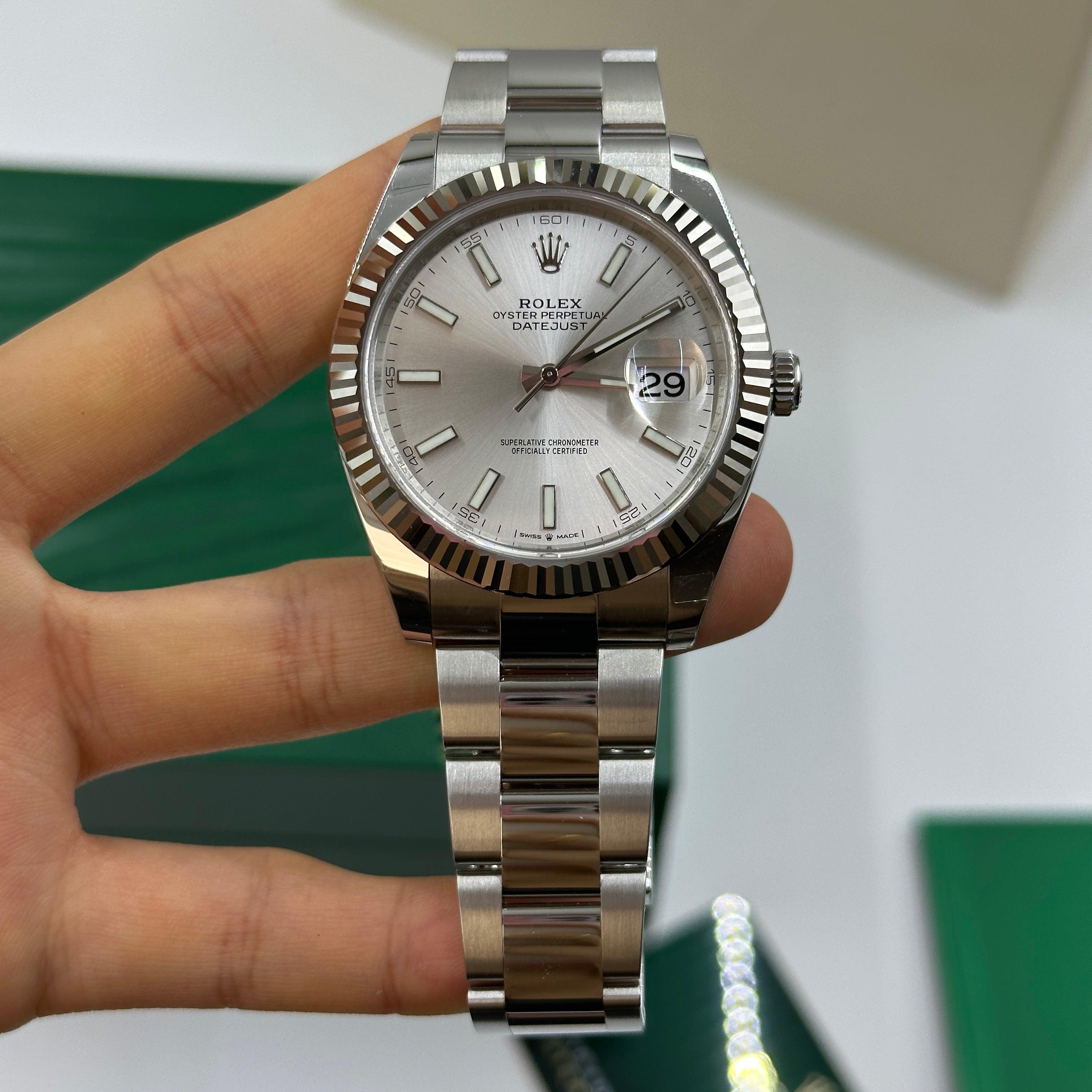Rolex Datejust 41 126334 Silber Index Jubilee 2025