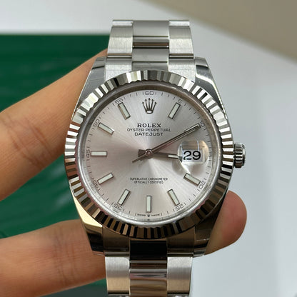 Rolex Datejust 41 126334 Silber Index Jubilee 2025
