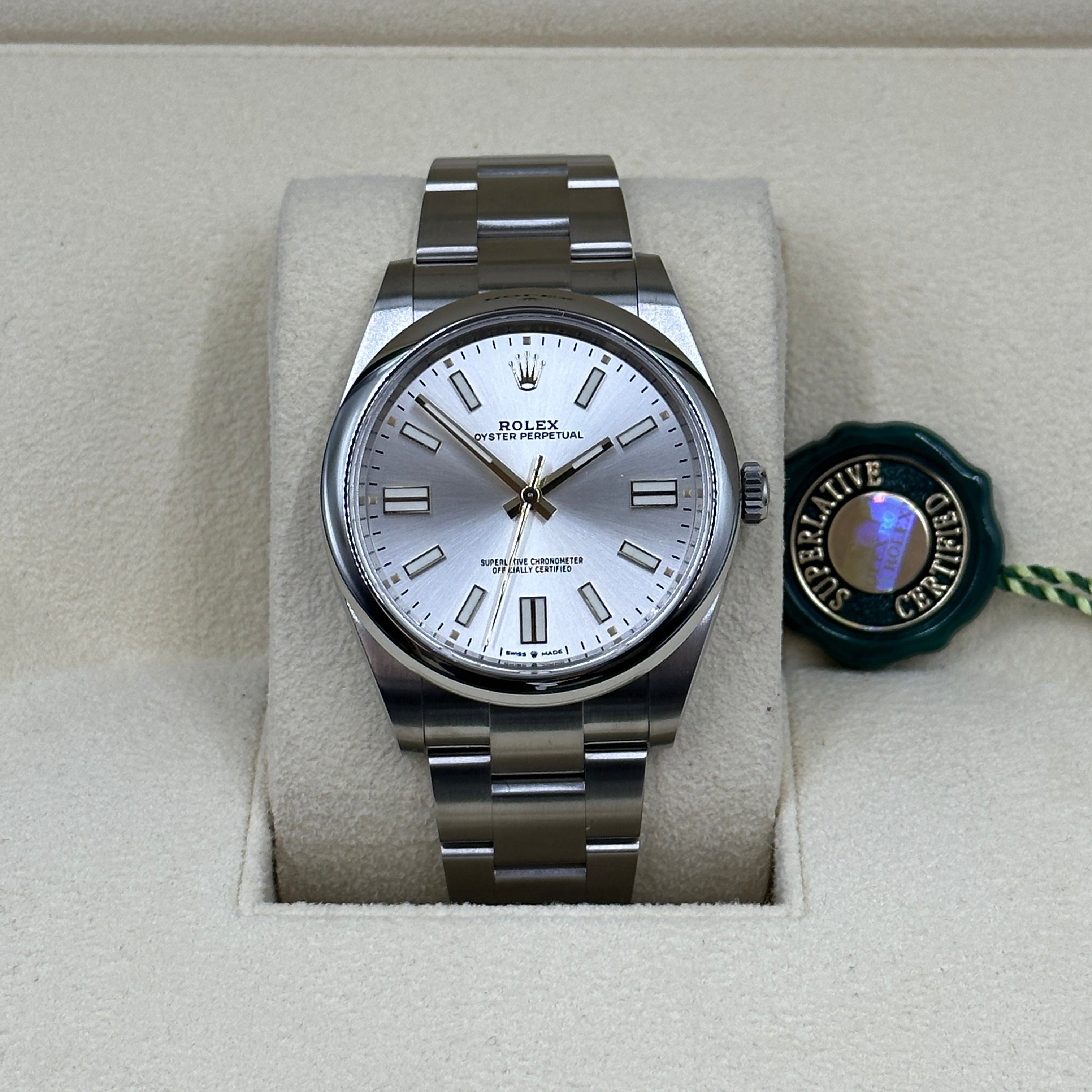 Rolex Oyster Perpetual 41 124300 Silber 2025