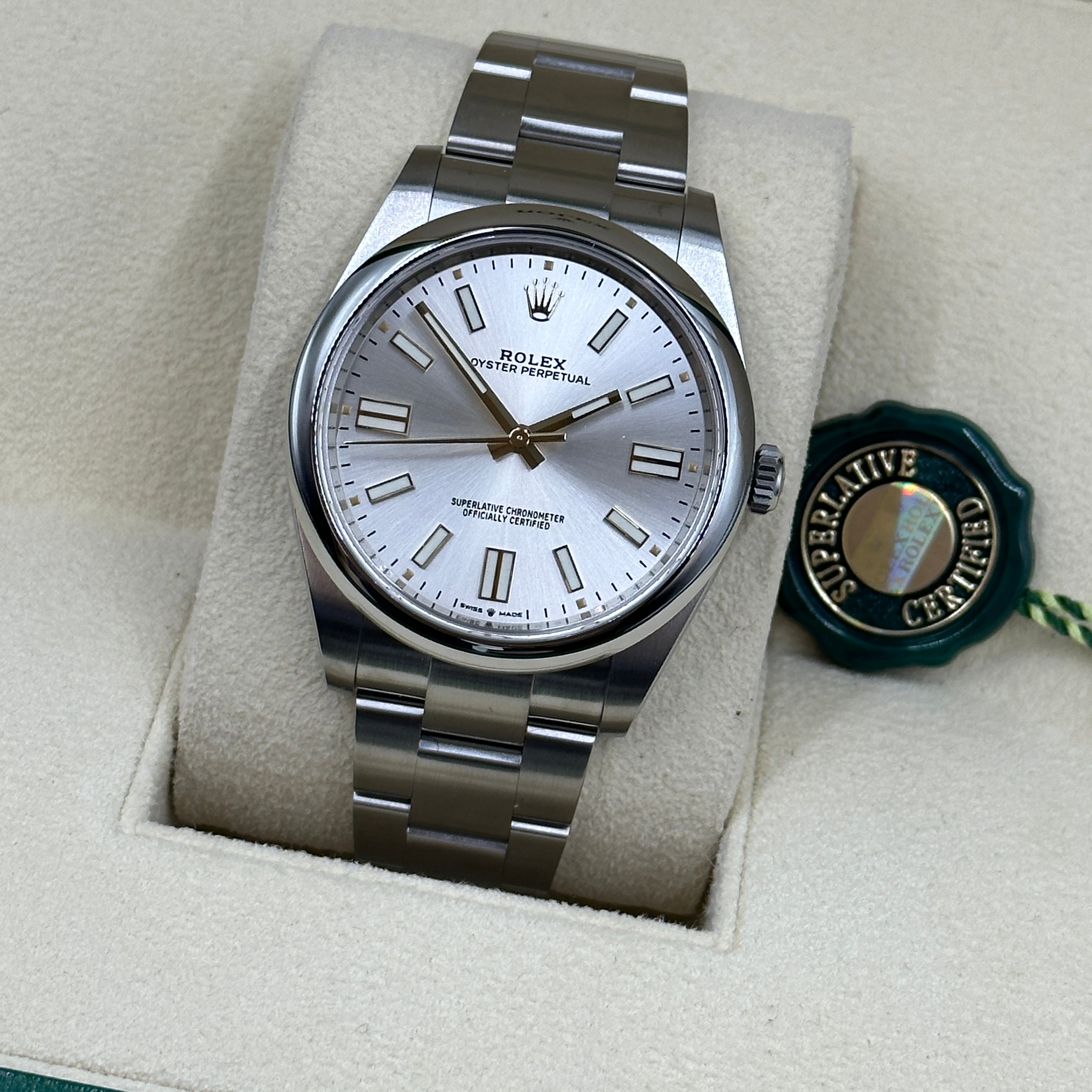 Rolex Oyster Perpetual 41 124300 Silber 2025