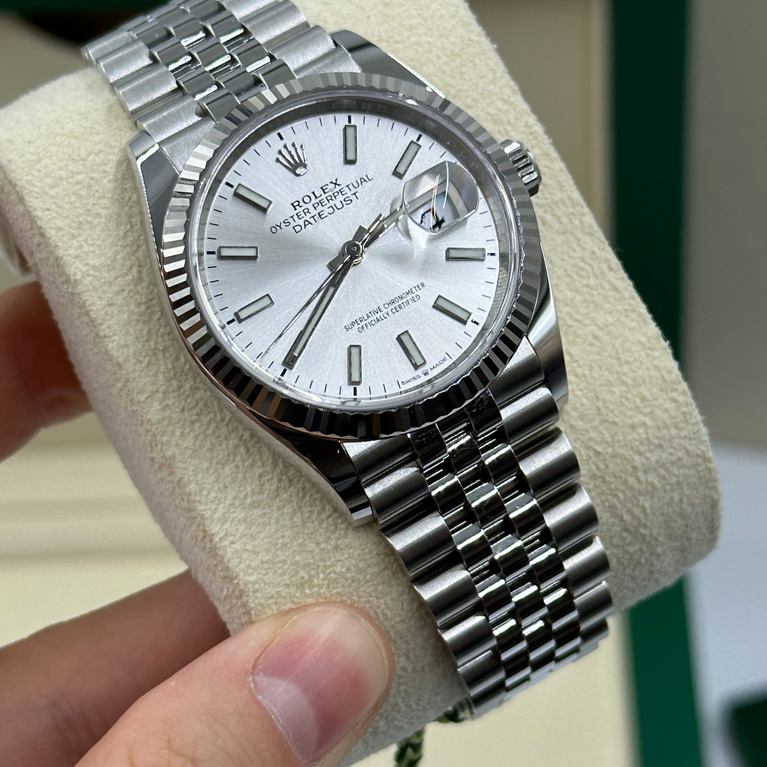 Rolex Datejust 36 126234 Silber Index Jubilee 2025