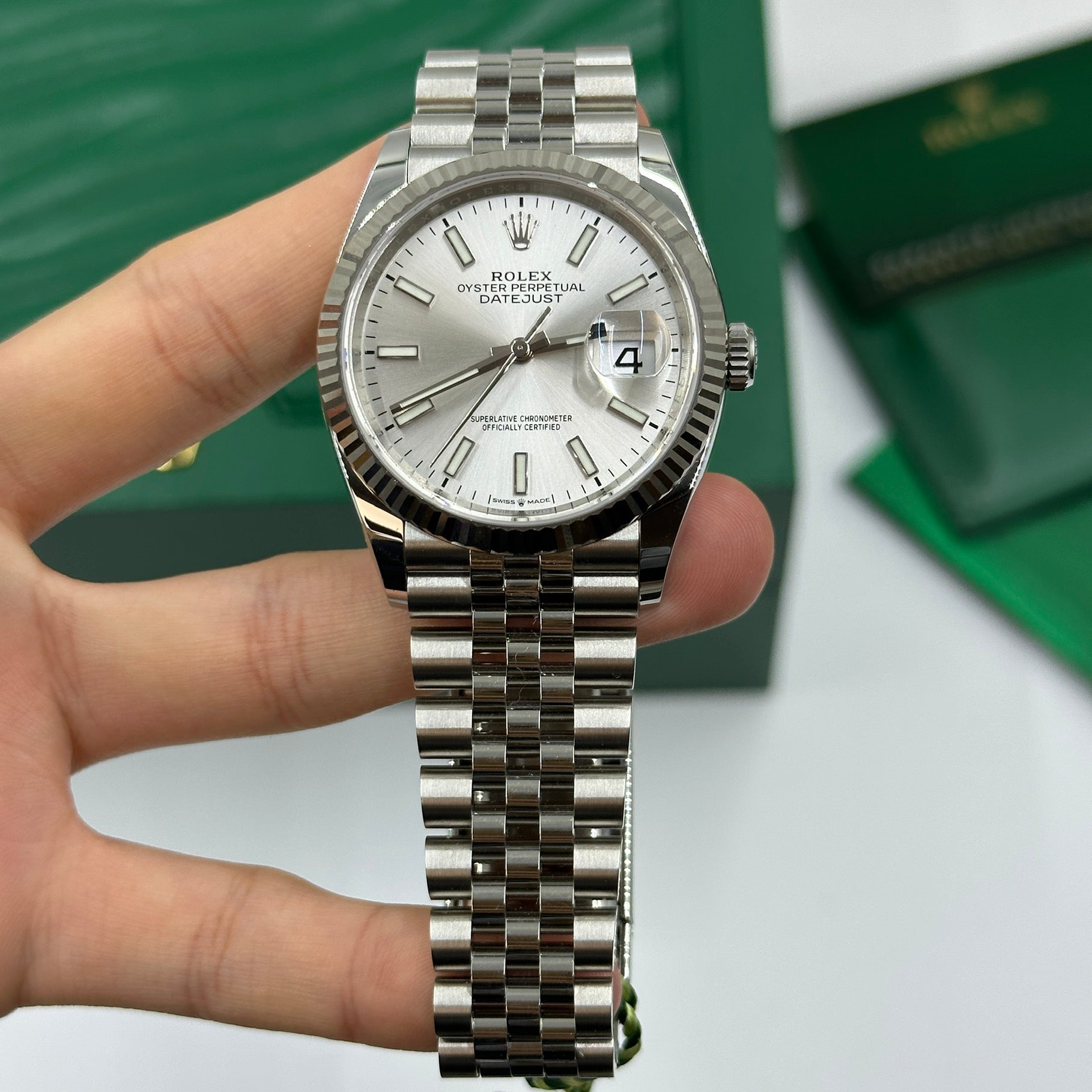 Rolex Datejust 36 126234 Silber Index Jubilee 2025