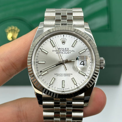 Rolex Datejust 36 126234 Silber Index Jubilee 2025