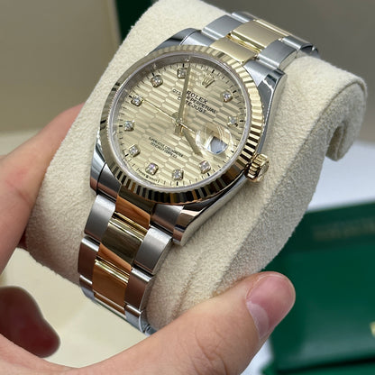 Rolex Datejust 36 126233G Champ Fluted Oyster 2024