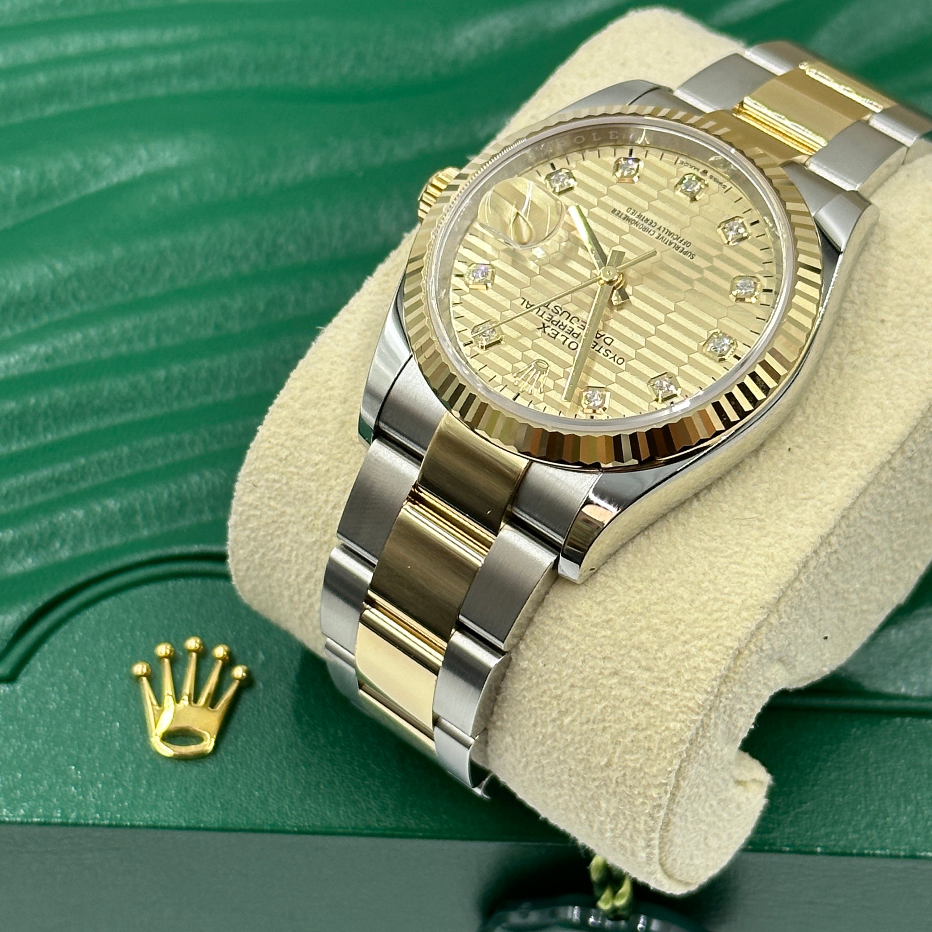 Rolex Datejust 36 126233G Champ Fluted Oyster 2024