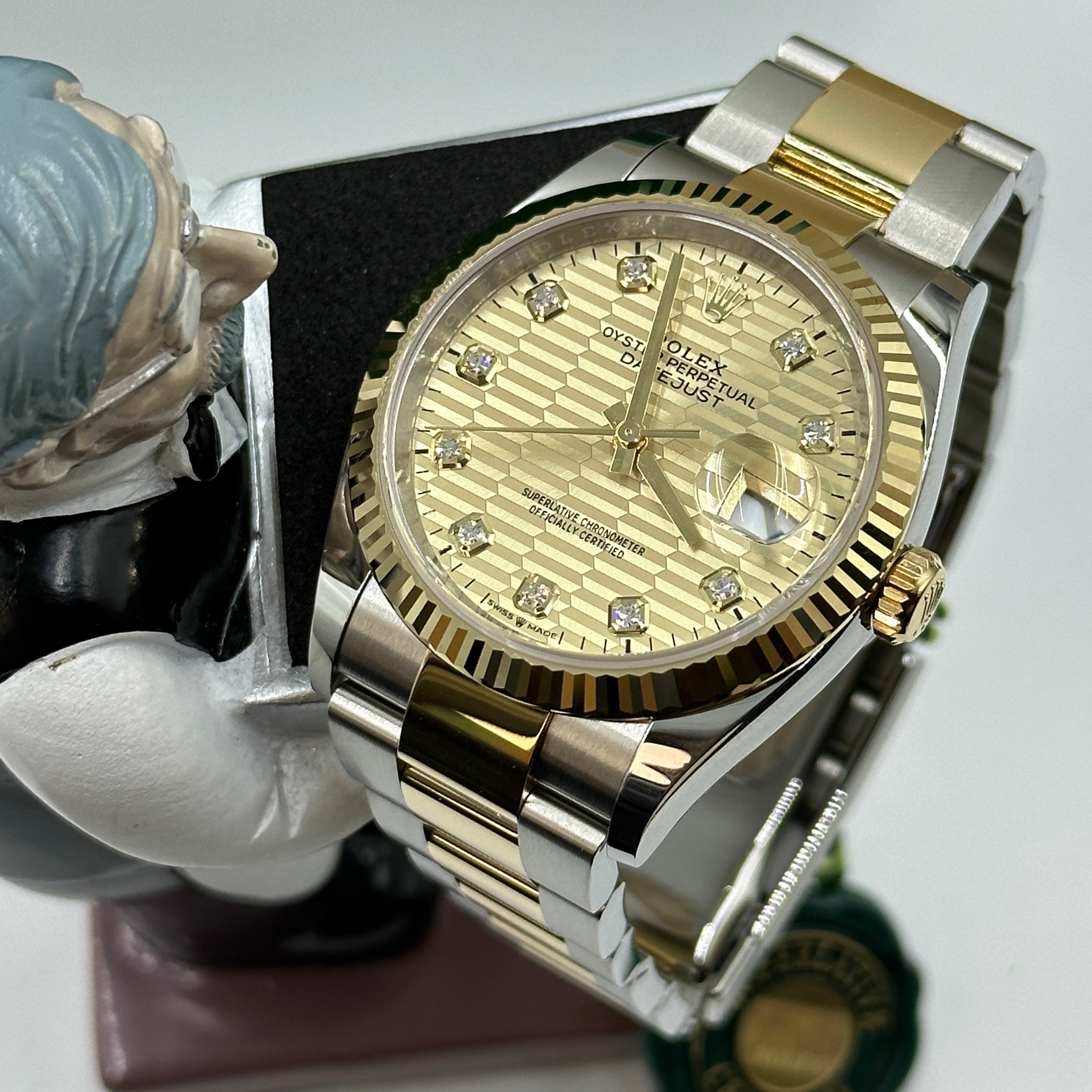 Rolex Datejust 36 126233G Champ Fluted Oyster 2024