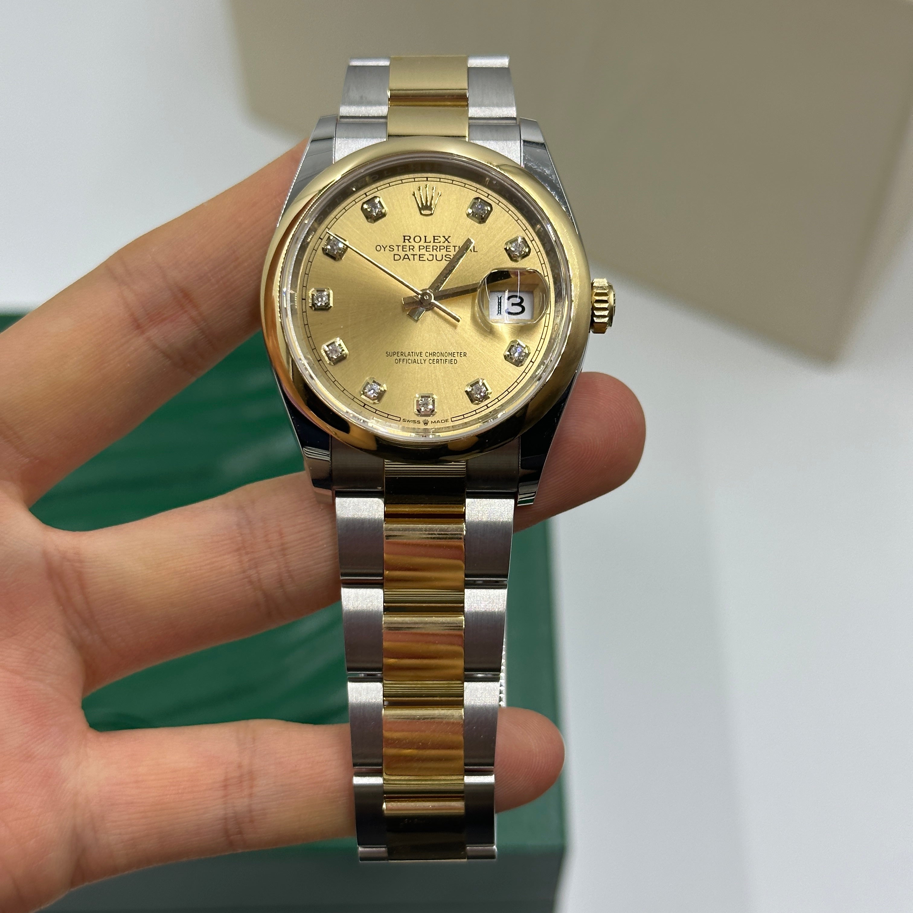 Rolex Datejust 36 126203G Champ Oyster 2024