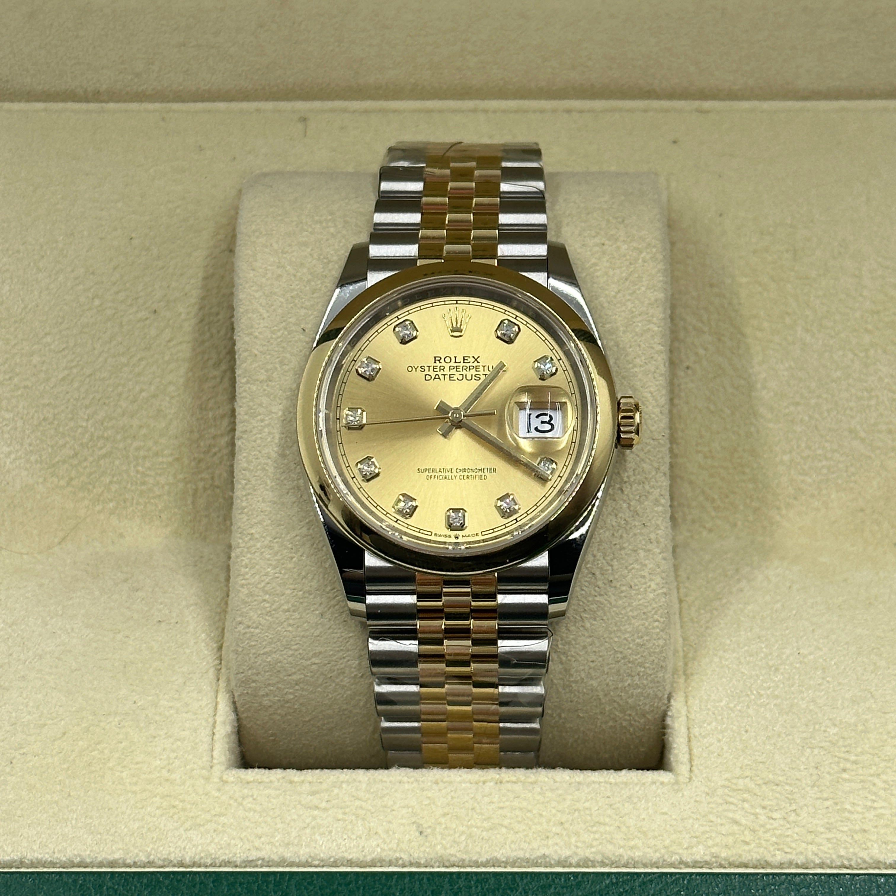Rolex Datejust 36 126203G Champagne Jubilee 2025