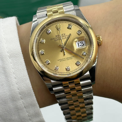 Rolex Datejust 36 126203G Champagne Jubilee 2025