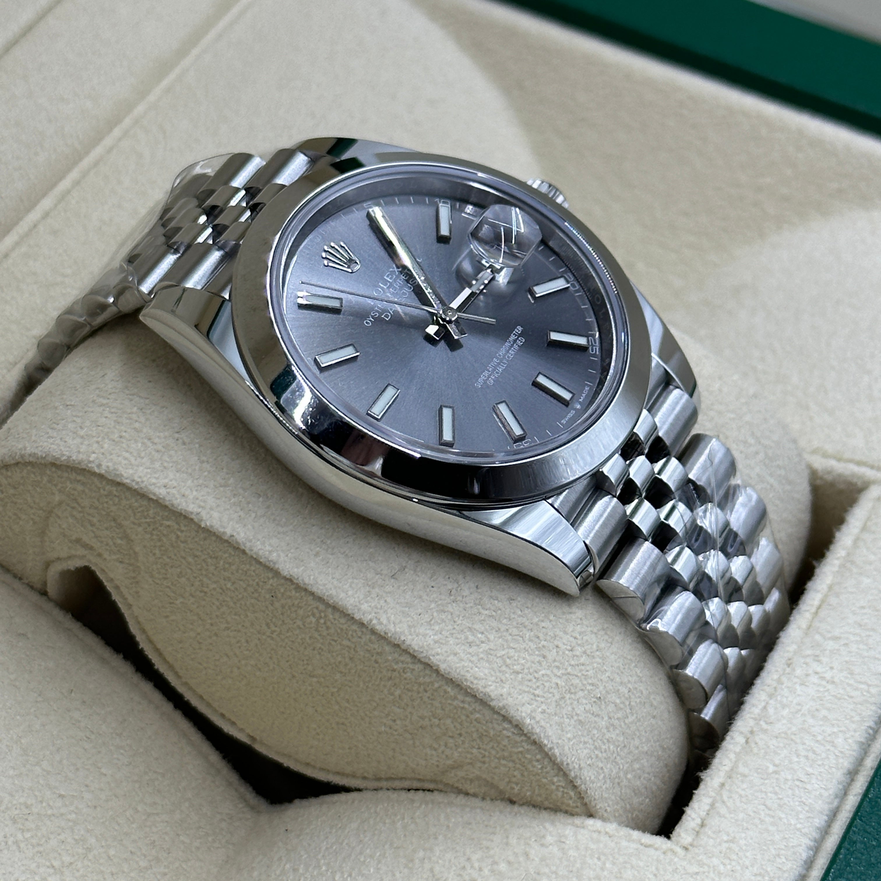 ROLEX Datejust 41 126300 GREY INDEX JUB