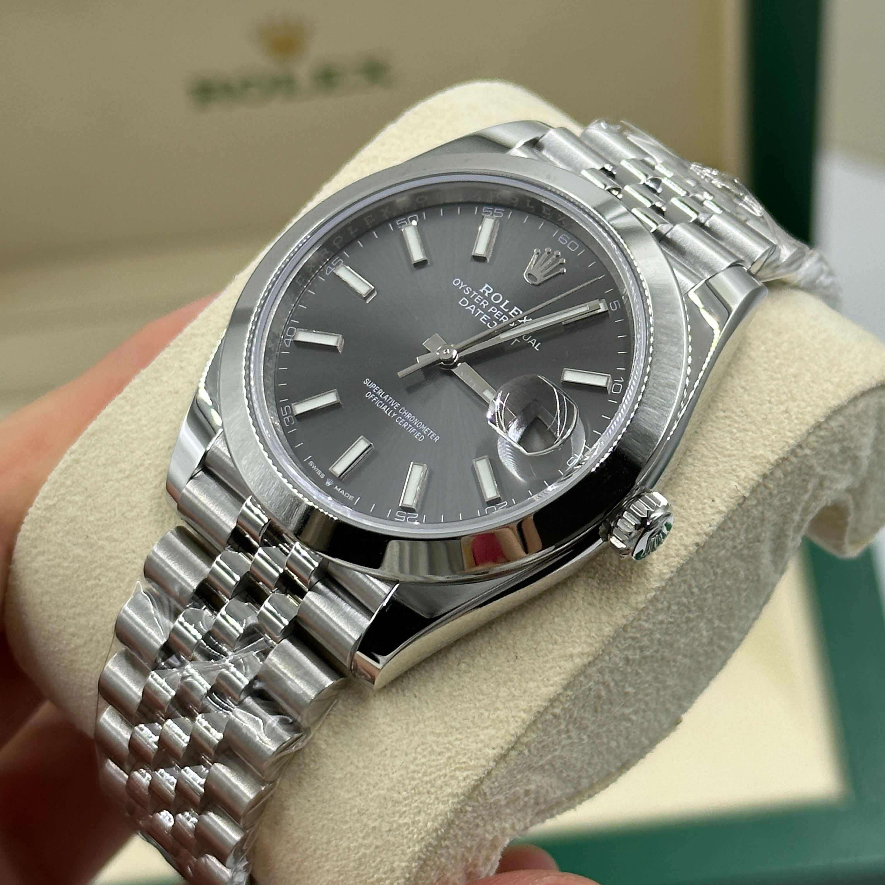 ROLEX Datejust 41 126300 GREY INDEX JUB