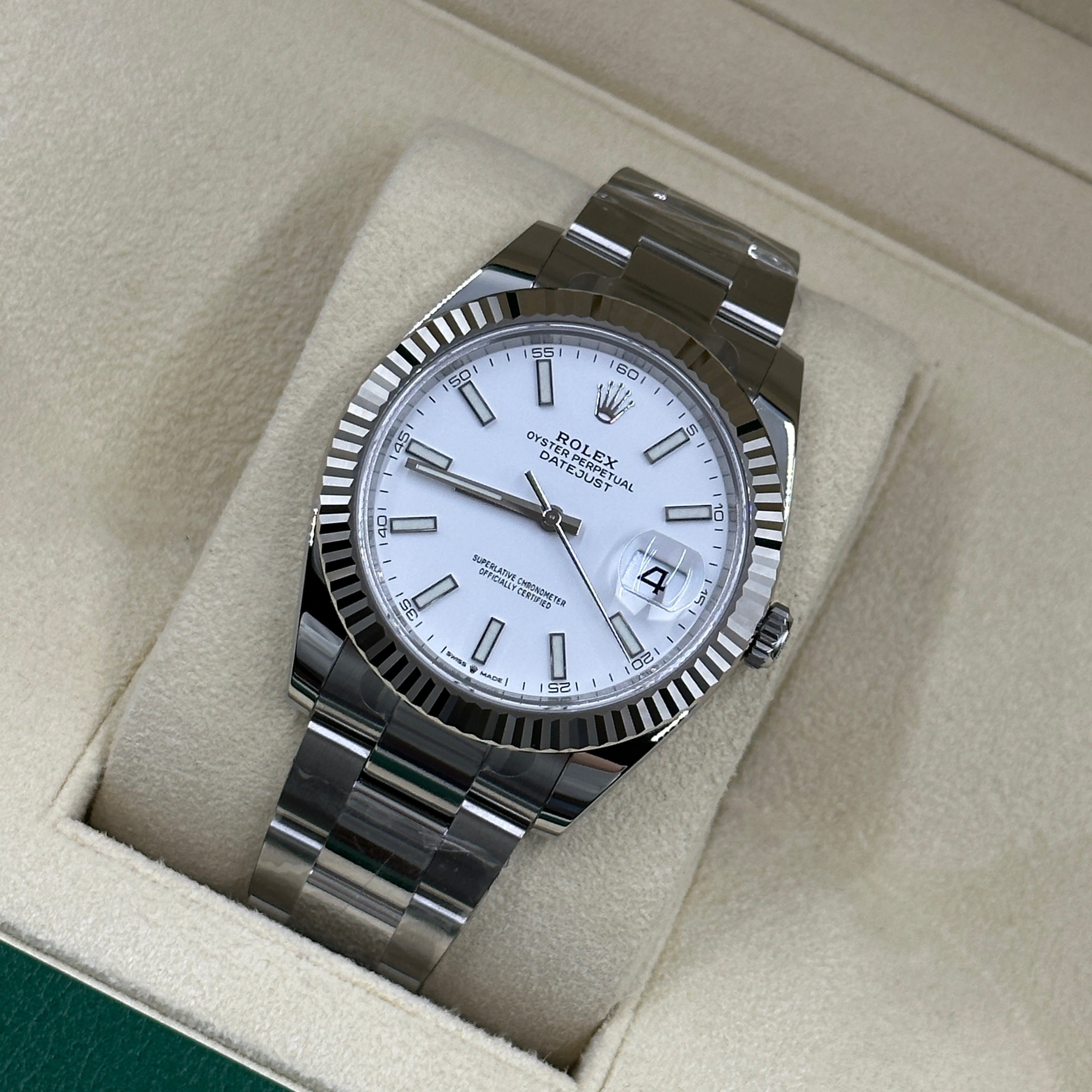 Rolex Datejust 41 126334 Weißer Index Oyster 2025